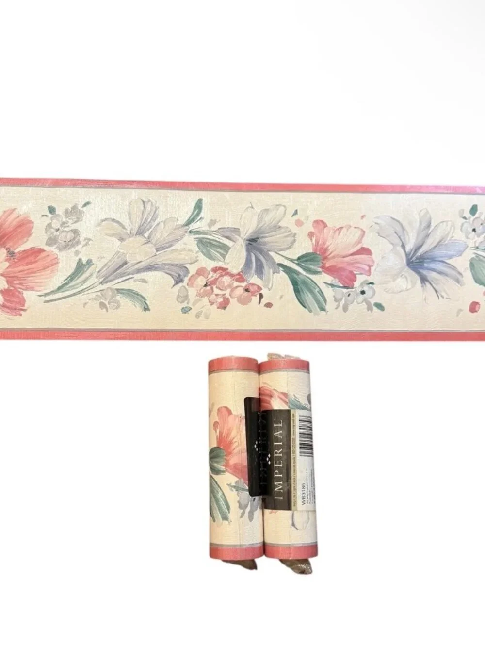 Imperial Vintage Wallpaper Border Textured Floral WB3185 2 Rolls England NEW